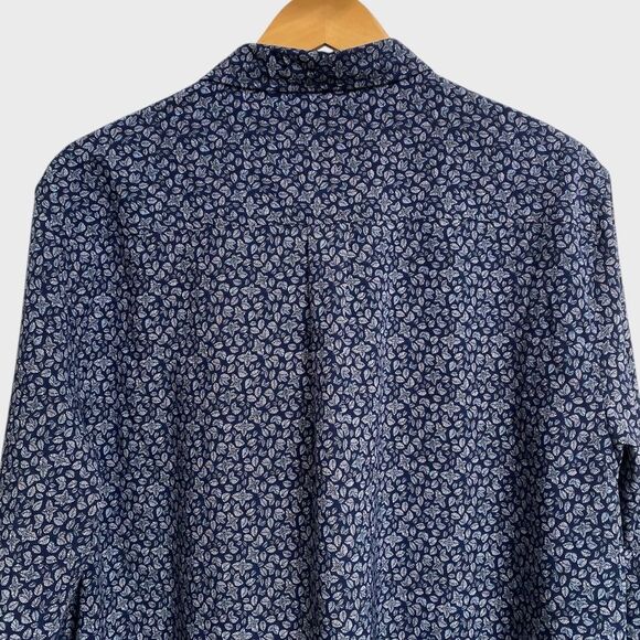 NWT Heritage by Report Collection Floral Printed Button-Down Shirt Men's XL Blue - Picture 9 of 15